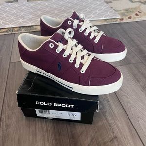 POLO Ralph Lauren SPORT maroon canvas lifestyle sneakers